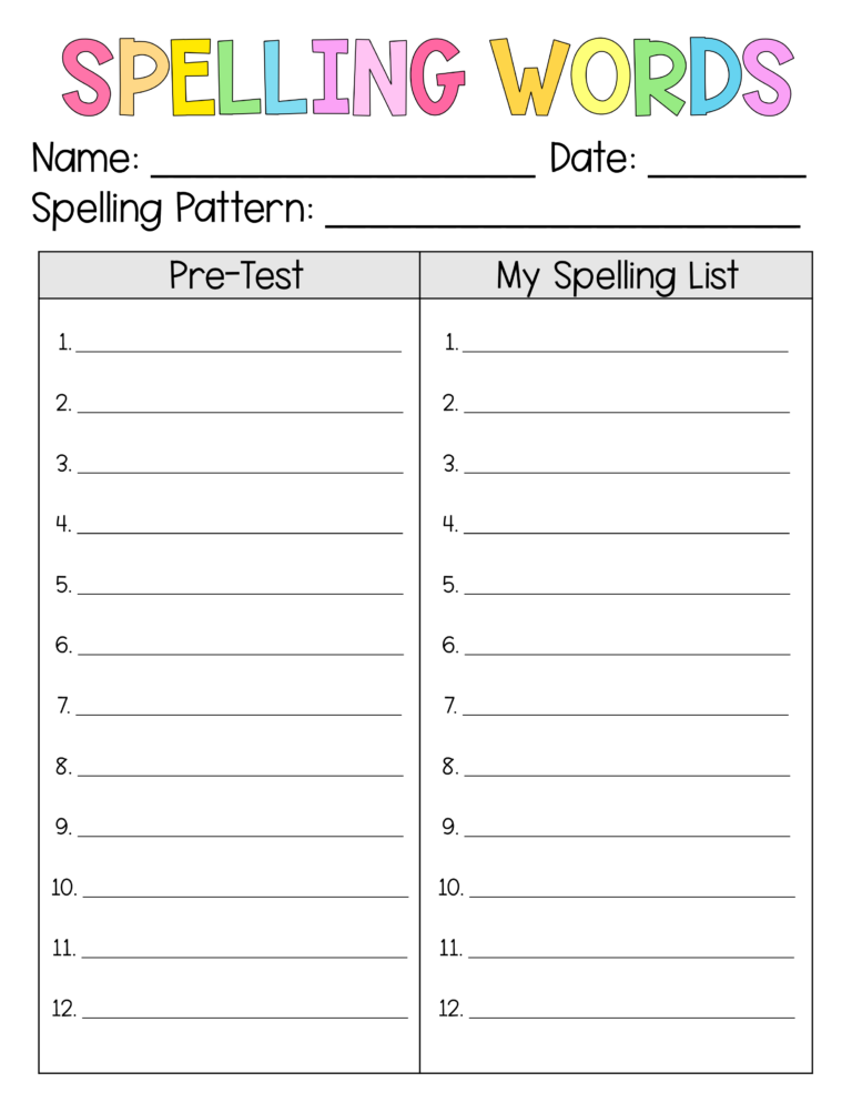 Differentiated Spelling Made Simple and FUN